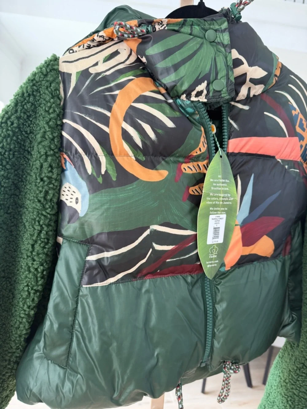 FARM Rio Tropical Forest Reversible Puffer Jacket - Picture 7 of 12